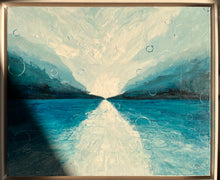 Load image into Gallery viewer, Caught in sunlight and shadows, serene lake painting 