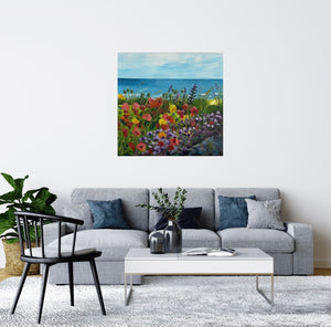 room image of the seaside floral painting New BEGINNINGS