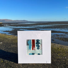Load image into Gallery viewer, Mini abstract painting sitting on sea wall in Blackrock 