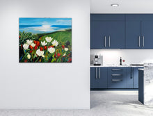 Load image into Gallery viewer, Image of painting on a wall beside a kitchen.  