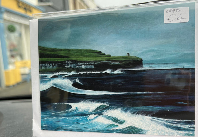 Card- Stormy Seas at Mussenden Temple