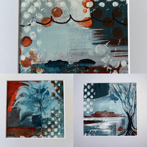 three selected denim abstract minis together to show how they work together