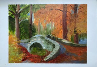 painting on paper in oils     